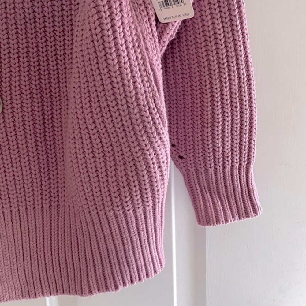 FREE PEOPLE Swim Too Deep Cardigan NWT Sz XS Smoked Pink - Picture 12 of 16